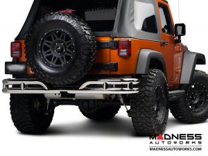 Jeep Wrangler JK Double Tube Bumper - Rear - Stainless Steel Jeep Wrangler JK Double Tube Bumper - Rear - Stainless Steel